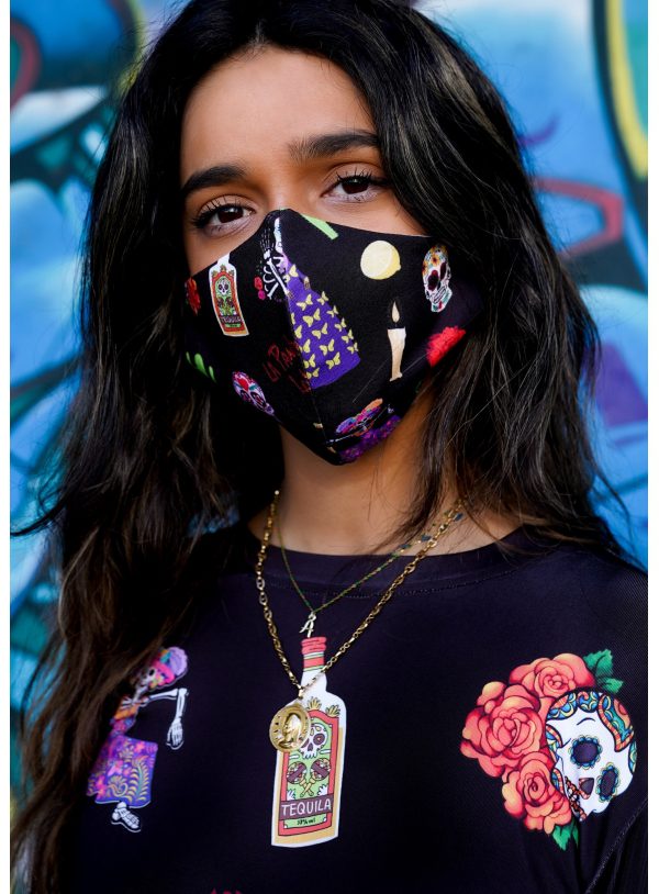 Mascarilla DIA DE LOS MUERTOS, La Pantera Lola.