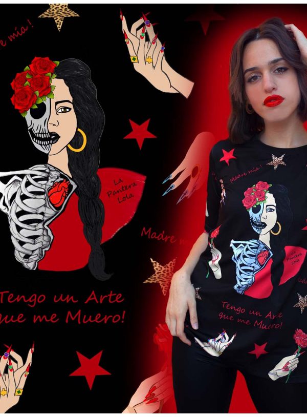 Camiseta TENGO UN ARTE QUE ME MUERO, La Pantera Lola.
