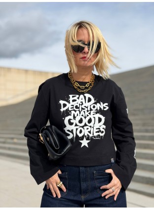Camiseta Bad Decisions Negra, Noc The Brand.