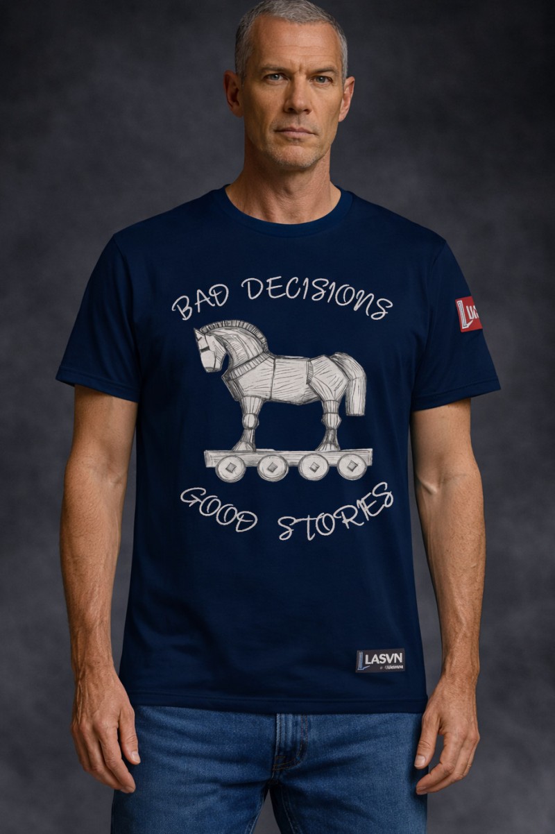 Camiseta TROYA azul marino, Lasal.